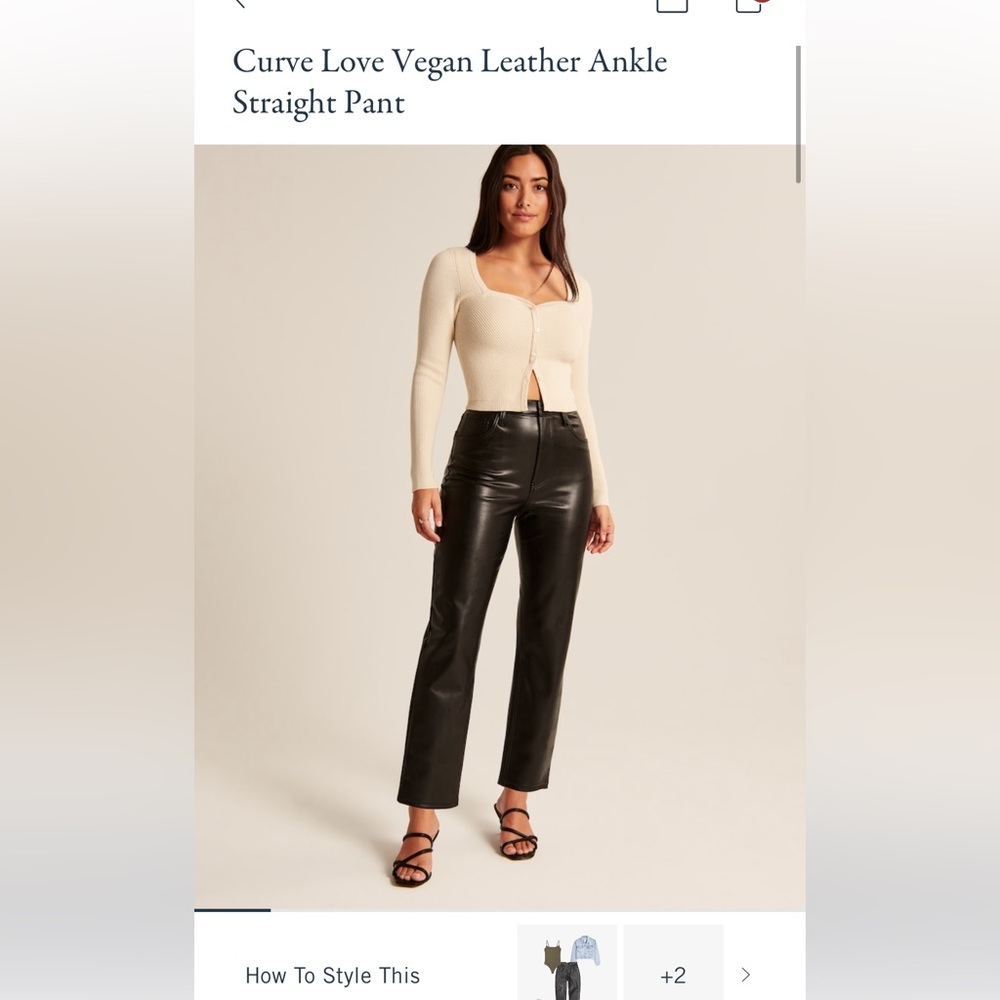 abercombie straight leather pants